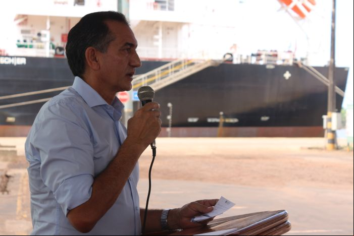 A primeira exportação de soja via porto de Santana, no Amapá